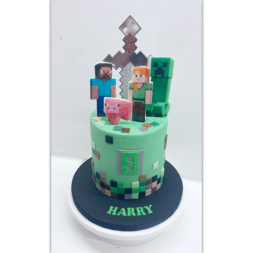 Minecraft Cake - Decorated Cake by TerrifiCake - CakesDecor